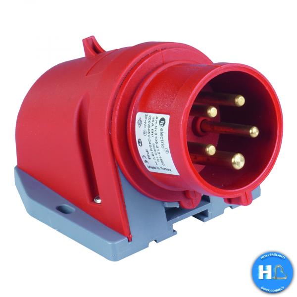 CEE Wandstecker mit QuickConnect 5P 16A 6h IP44